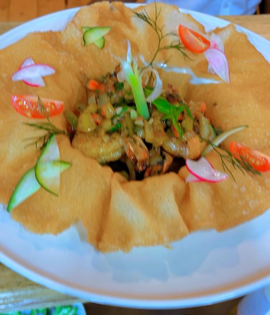 Crevettes sautées dans sa chips croustillante